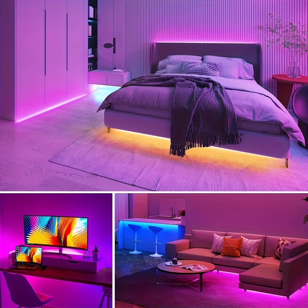 1pc 44 Keys Remote Control, 3535 RGB LED Light Strip, Light Strip Can Be Cut for Cabinets, Cupboards And Other Light Decoration