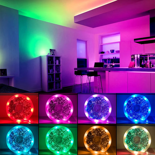 1pc 44 Keys Remote Control, 3535 RGB LED Light Strip, Light Strip Can Be Cut for Cabinets, Cupboards And Other Light Decoration